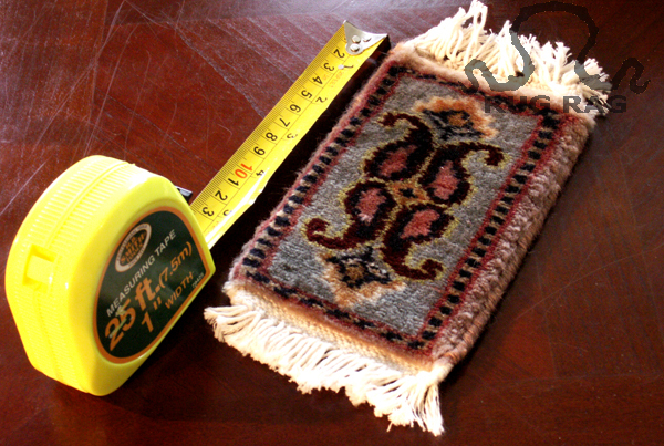 6"x4" Mini Rug Coaster.  The Real deal, and 100% Hand Knotted!