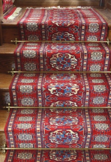 Bokhara Runner on stairs
