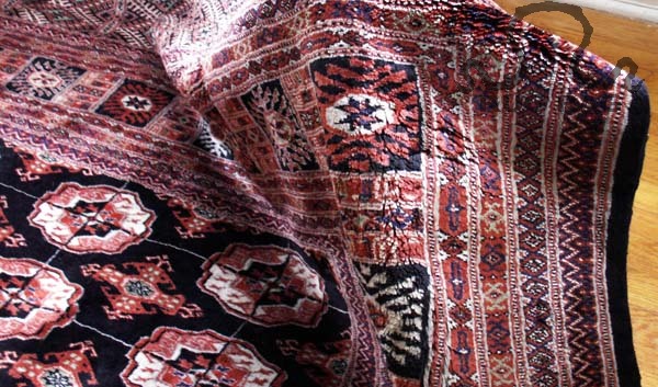 Bokhara Rug Drying