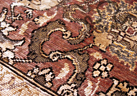 Cloudband Design Element in Turkish Silk Kum Kapi