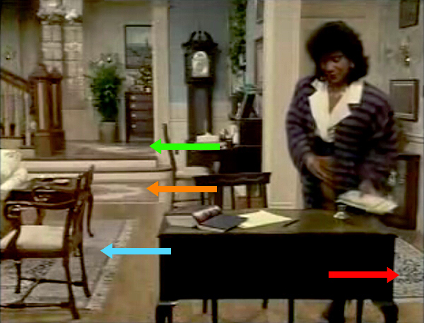 Cosby Show Oriental Rugs in Living Room