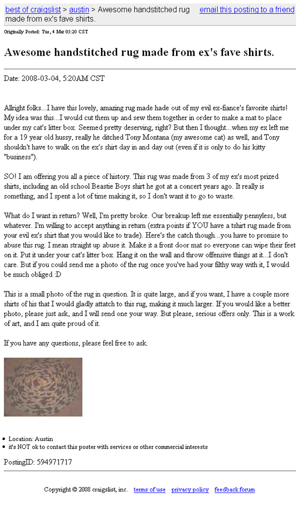 Funny Craigslist Post