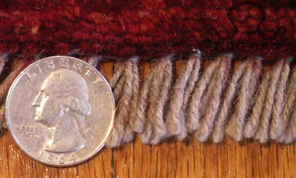 Short Fringe on Pakistani Peshawar Rug