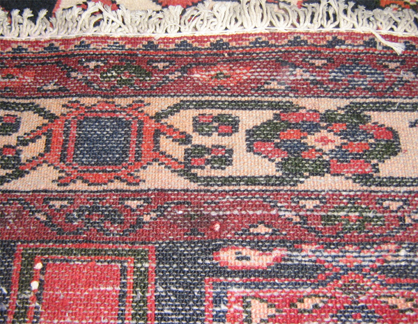 Back of Hamadan Rug Border