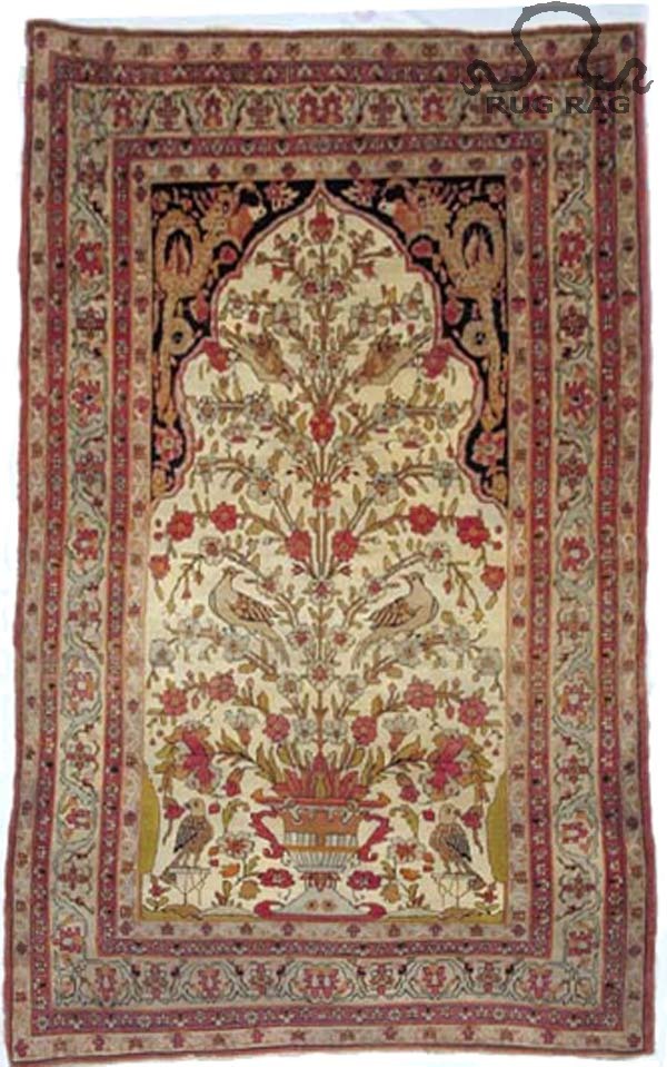 Kerman Tree of Life Antique Rug