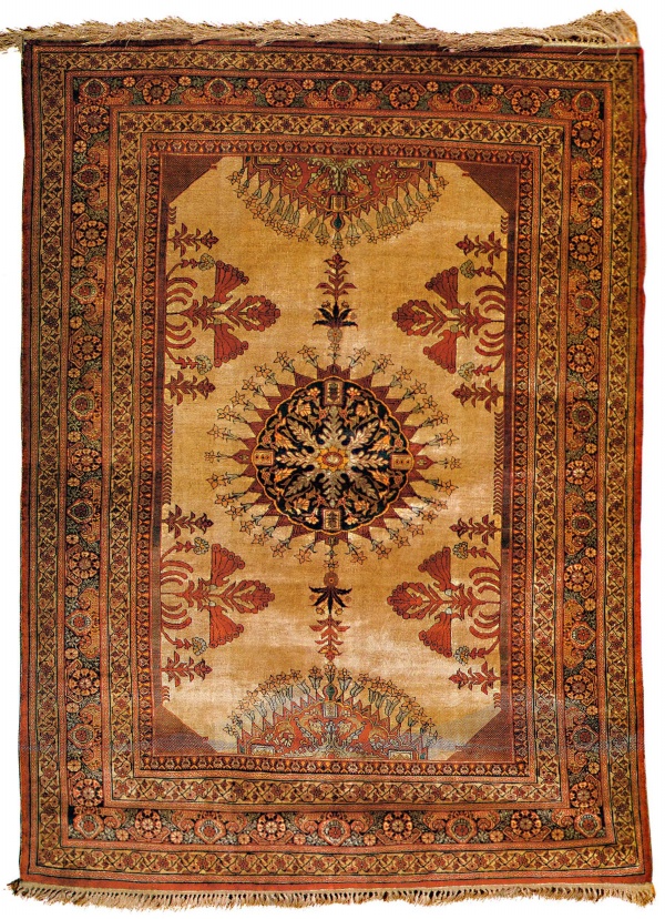 Lot 156, Sotheby's December 1984, Silk on Silk Heriz Persian Rug, antique Circa 1875