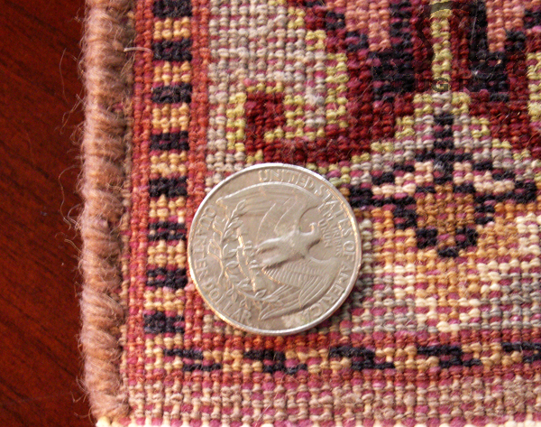 2 Ply Yarn, Symmetrical knotted Doll House Rug