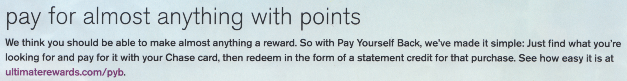 Pay with Points, Ultimate Rewards