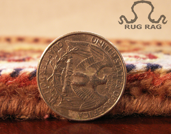 Miniature Pakistani Rug Pile Height