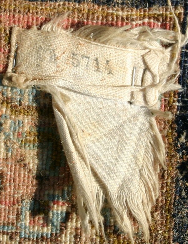 "CH 5714" an Old Wash Tag on a Semi-Antique Kerman Rug