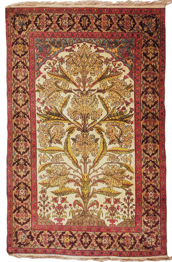 Silk Kashan Prayer Rug Lot 160, 1984.  Sotheby's New York