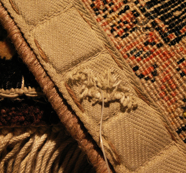 Weighted Straps on Oriental Rug