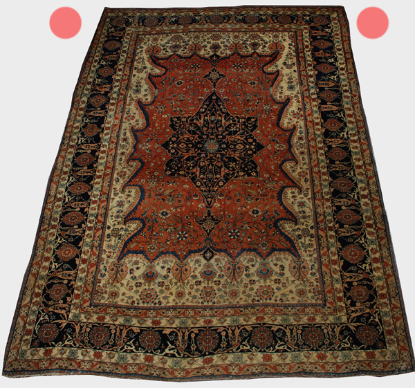 Dark side of an Oriental Rug (top further away)