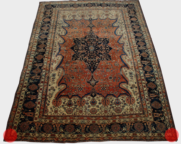 Light side of an Oriental Rug (top closer)