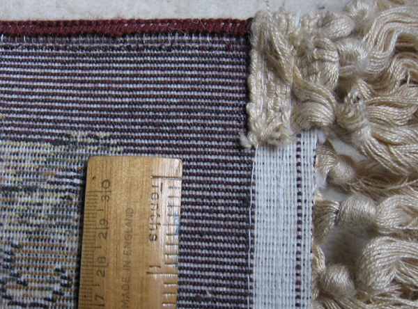 Back of Machine Made art silk rug