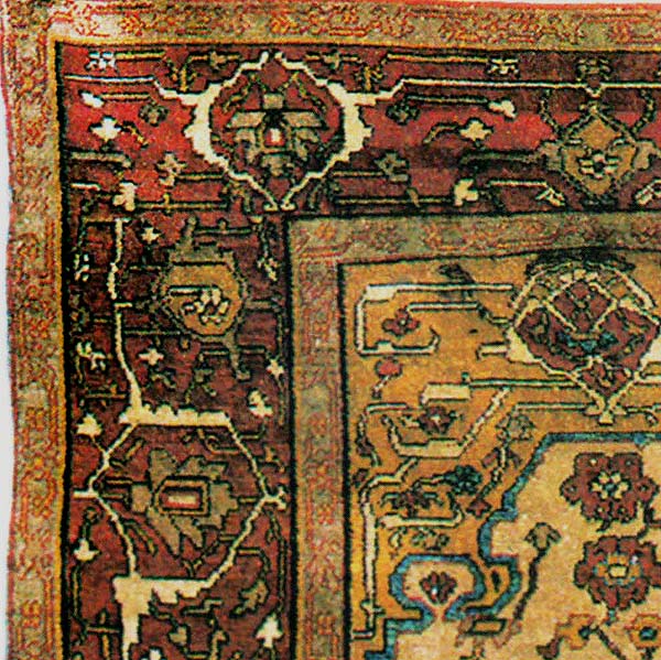 Border of Silk Heriz Rug