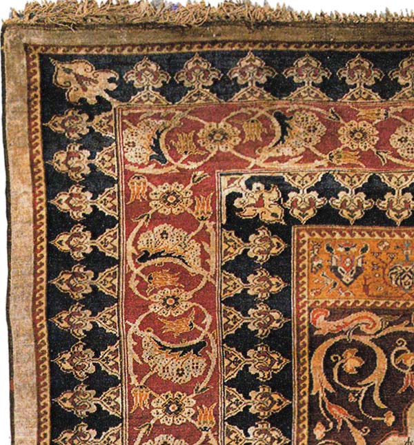 Turkish Silk Prayer Rug Border