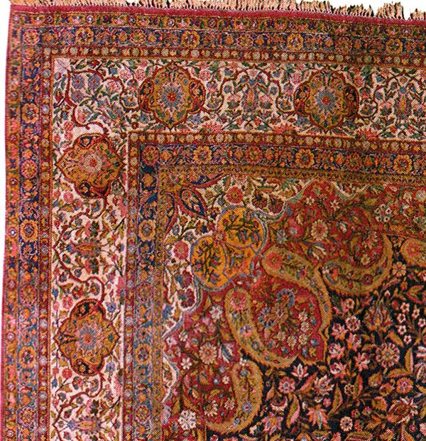 Detail silk Keshan Persian Carpet