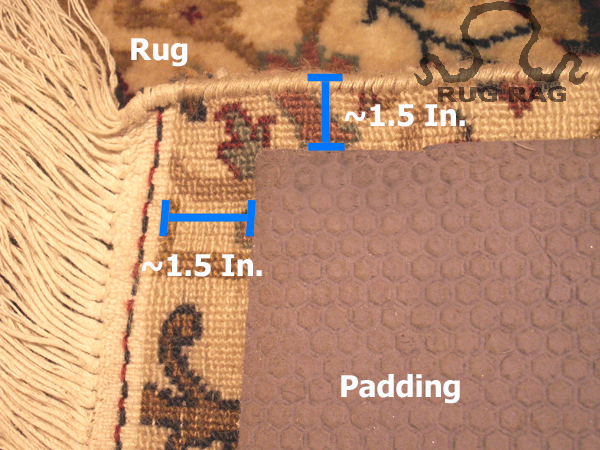 Carpet overlay for taping padding