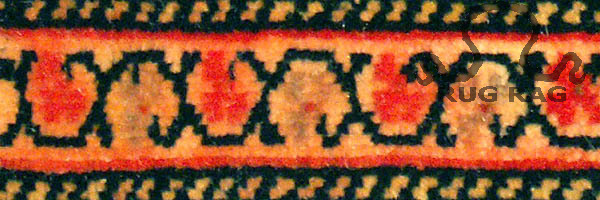 Zuli Sultan Antique Carpet with moderate color runs