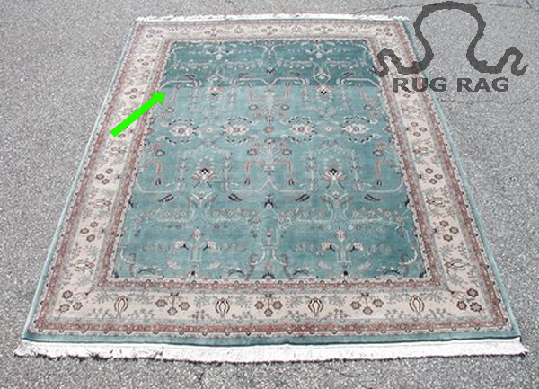 Heavy and Hard difference in dye lots on an Indian Interpretation of Persian Sarouk Design Carpet