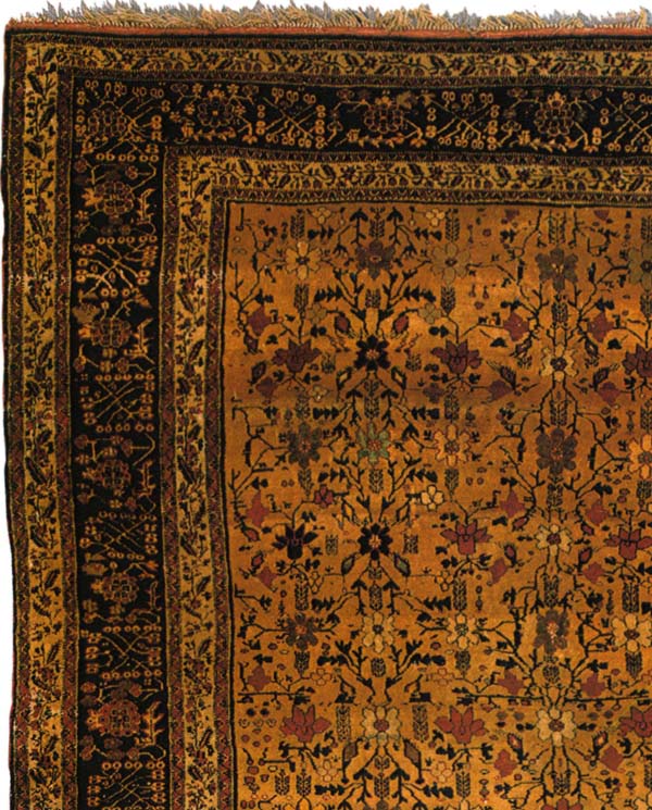 Allover design Persian Antique Silk Heriz
