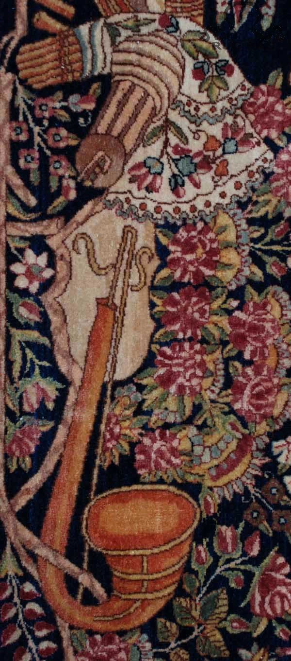 Detail of Pictorial Kerman from Private Collector