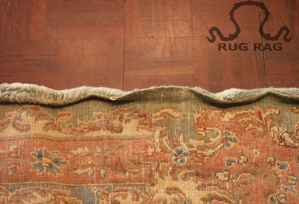 Detail of Rolled edges on a Kerman Carpet