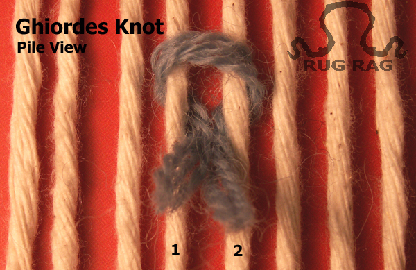 Ghiordes Knot (Pile View)