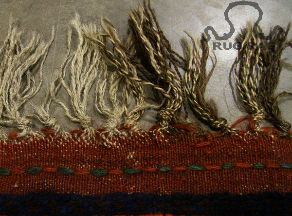 Detail of Shiraz Fringe and Kilim