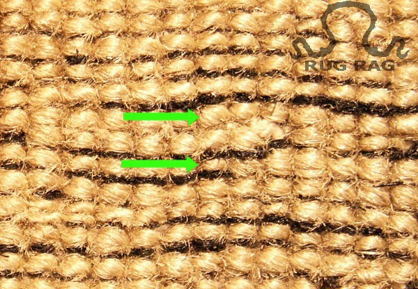 Rug with handspun wool