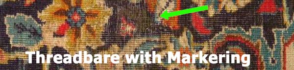 Threadbare rug on eBay advertised poorly