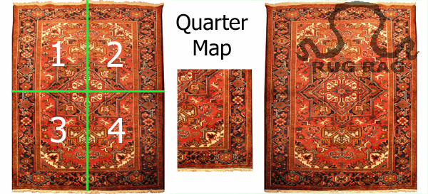 Heriz Serapi Design Quarter Design Rug