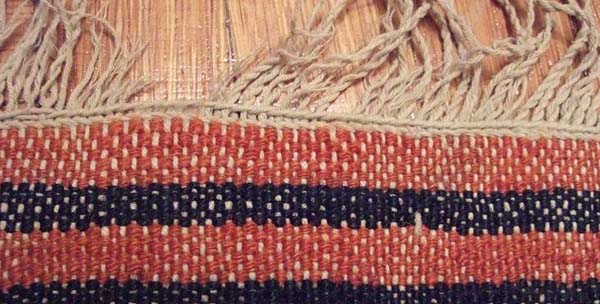 Cleaner area of Kilim/end with nice Fringe