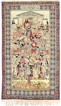 KIRMAN MASHA'IR PICTORIAL RUG KIRMAN MASHA'IR PICTORIAL RUG