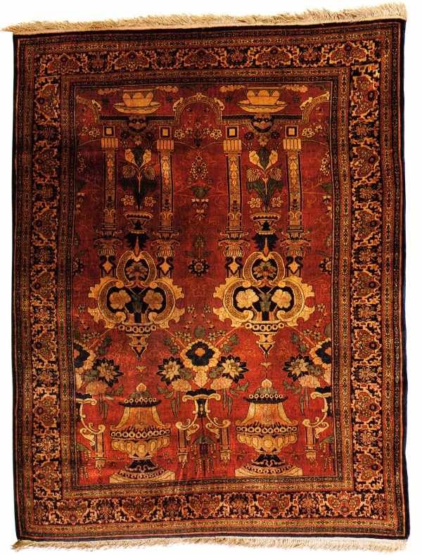 Lot 161 Antique Silk Tabriz Column Rug