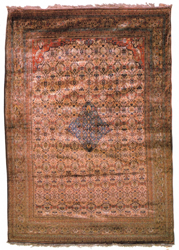 Anitque Silk Persian Heriz Carpet