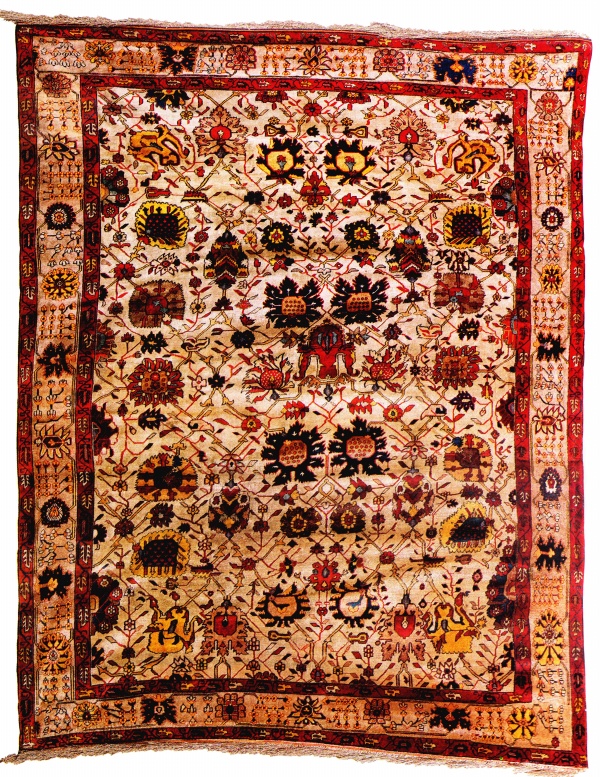 Lot 199, Rare and Important Antique Silk Heriz Perisan Rug