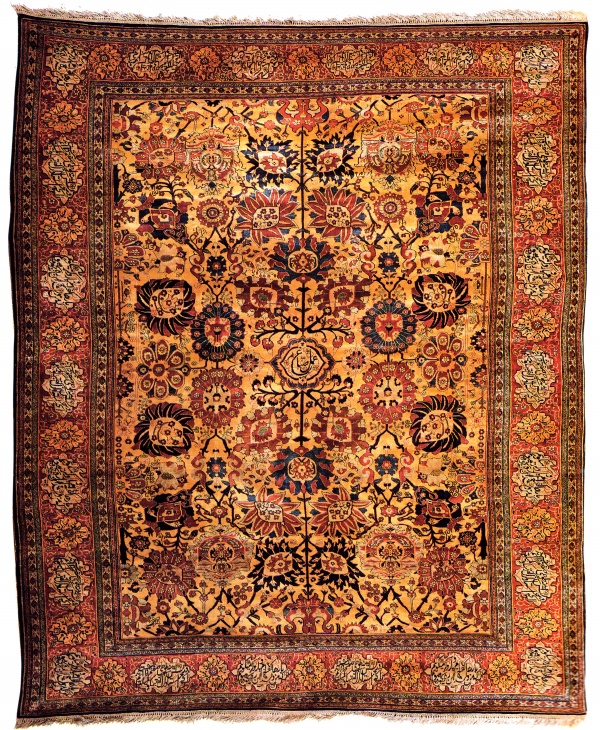 Lot 202, very fine and important silk heriz antique Persian Rug