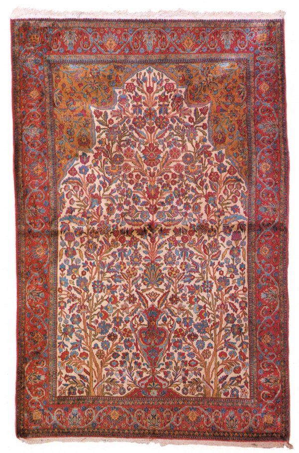 Lot 365, Persian Silk Kashan Prayer Rug, Sotheby's 1981