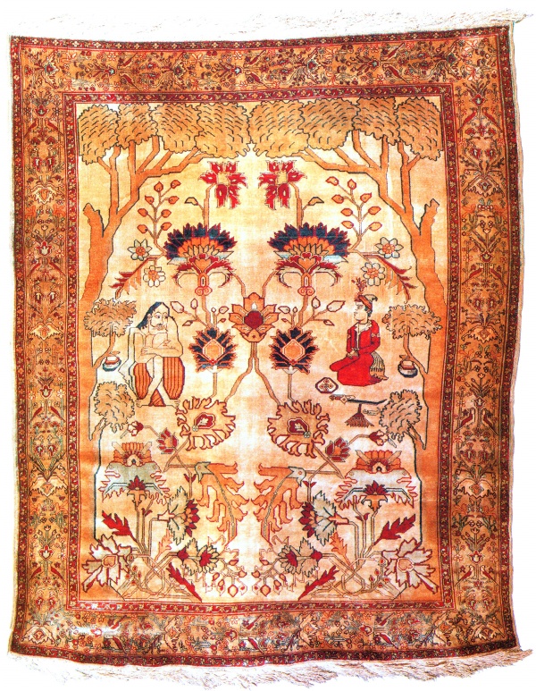 Lot 383, Sotheby's April 1981.  Persian Silk Heriz Fable Rug