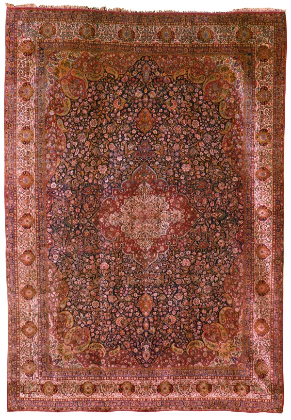 Silk Kashan Persian Rug first quarter 20th century