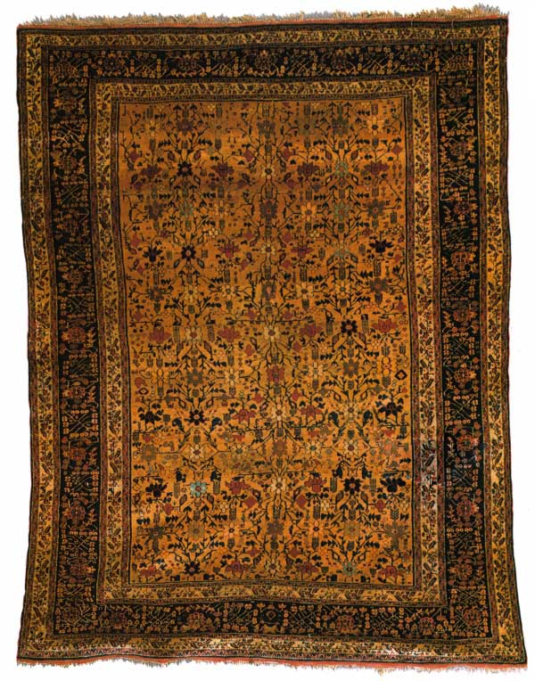 Silk Heriz Rug, mid-19th century.