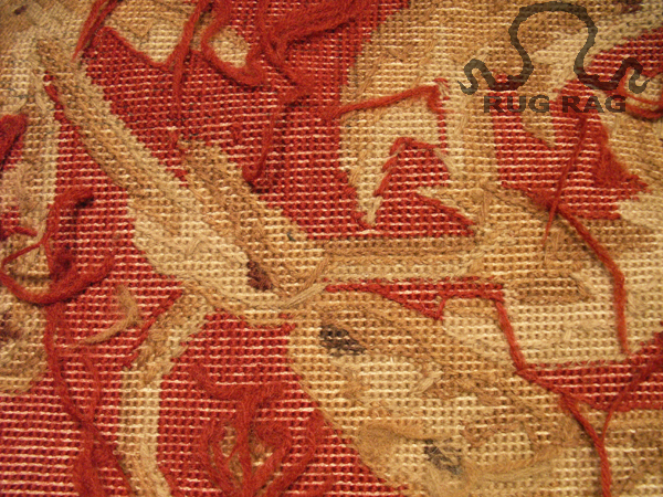 Back of a needlepoint rug