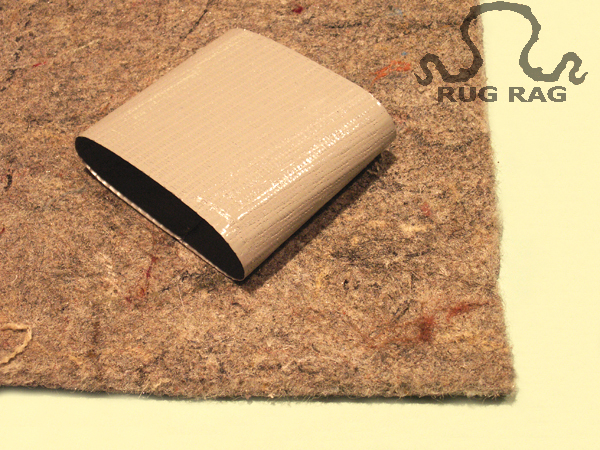 Folded over tape on padding