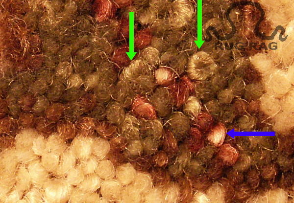 Curls of hard twisted wool