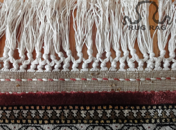 Fringe on Qum rug