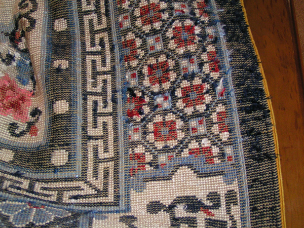 Reverse side of Silk Rug