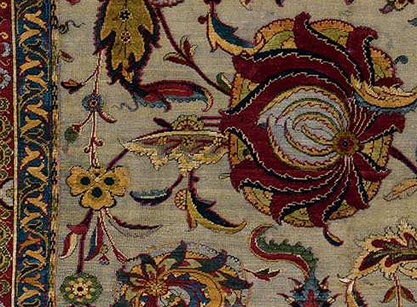 Safavid Silk and Metal Detail Safavid Silk and Metal Detail