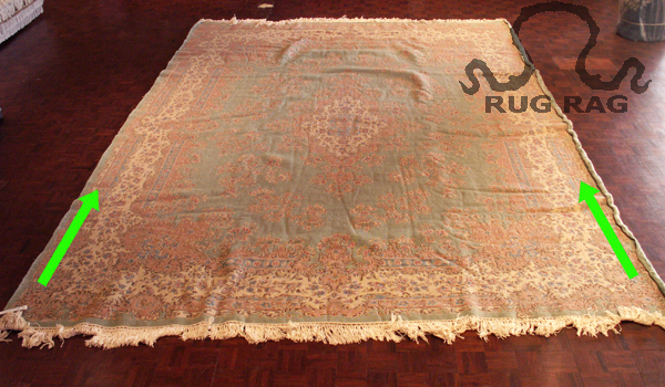 Reverse side of Kerman with Edges curling